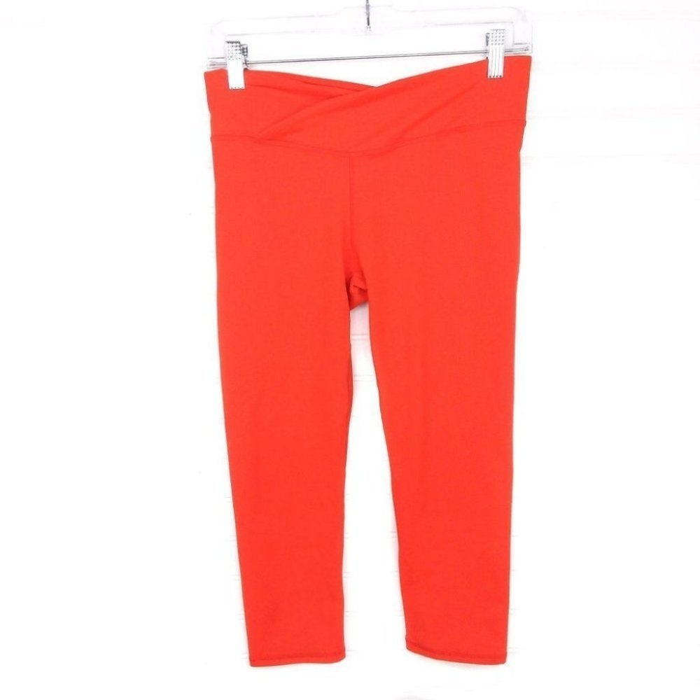 Fabletics Orange/Red Pull On Stretch Capri Legging - image 1